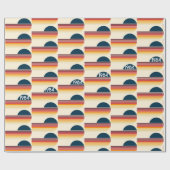 Vintag 1984 Retro Stripe Sun 40. Geburtstag Geschenkpapier (Flach)
