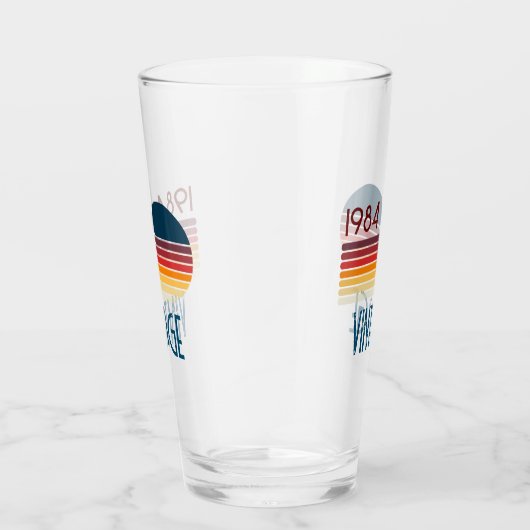 Vintag 1984 Retro Stripe Sun Glas (Rechts)