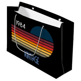 Vintag 1984 Retro Stripe Sun Große Geschenktüte