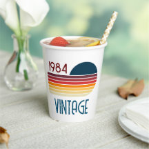 Vintag 1984 Retro Stripe Sun