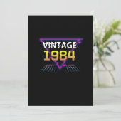 Vintag 1984 Retrowave-Geburtstagsgeschenk Einladung (Stehend Vorderseite)