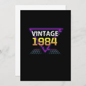 Vintag 1984 Retrowave-Geburtstagsgeschenk Einladung (Vorne/Hinten)