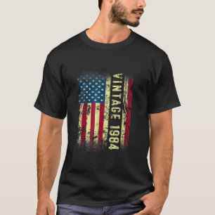 Vintag 1984 USA Flag 40. Geburtstagsgeschenke 40 J T-Shirt