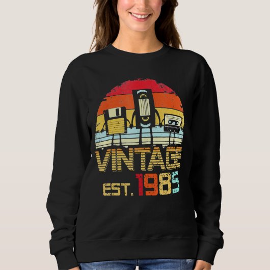 Vintag 1985 37. Geburtstag Sweatshirt (Vorderseite)