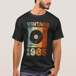 Vintag 1985 38 Jahre alter Jungs Vinyl Record Play T-Shirt