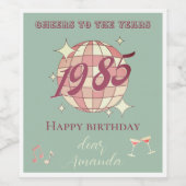 Vintag 1985 39. 40. Party Einladung Weinetikett (Einzelnes Label)