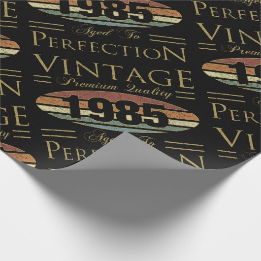 Vintag 1985 40. Geburtstag Geschenkpapier (Ecke)