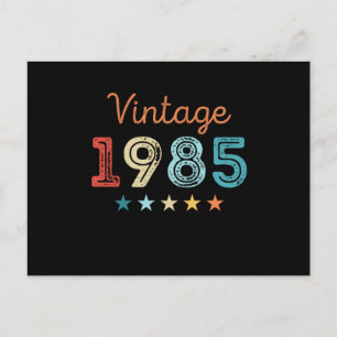 Vintag 1985 40. Geburtstag Retro Geschenk 40 Jahre Postkarte