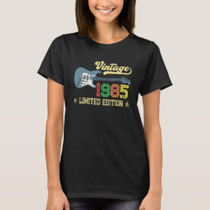 Vintag 1985 Geburtstag Gitarre Liebhaber 37. Gebur T-Shirt