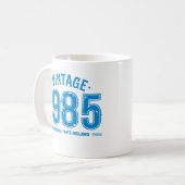 Vintag 1985 kaffeetasse (Vorderseite Links)