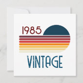 Vintag 1985 Retro Stripe Sun Dankeskarte (Vorderseite)