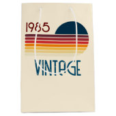 Vintag 1985 Retro Stripe Sun Mittlere Geschenktüte (Vorderseite)
