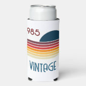 Vintag 1985 Retro Stripe Sun Selters Dosenkühler (Seltzer Vorderseite)