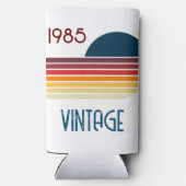 Vintag 1985 Retro Stripe Sun Selters Dosenkühler (Rückseite)