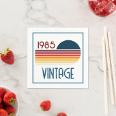 Vintag 1985 Retro Stripe Sun Serviette (Beispiel)