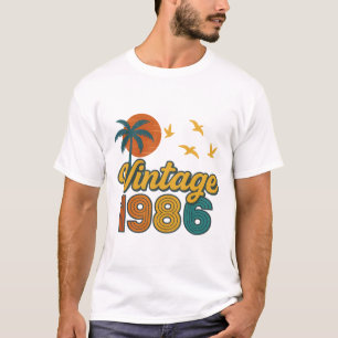 Vintag 1986 Limited Edition Men Women Birthday T-Shirt