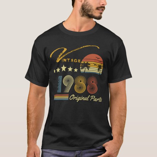 Vintag 1988 - 35. Geburtstag, 35 Jahre alt T-Shirt (Vorderseite)