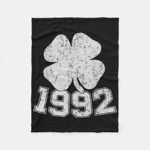 Vintag 1992 33. Geburtstag St. Patricks Day Shamro Fleecedecke