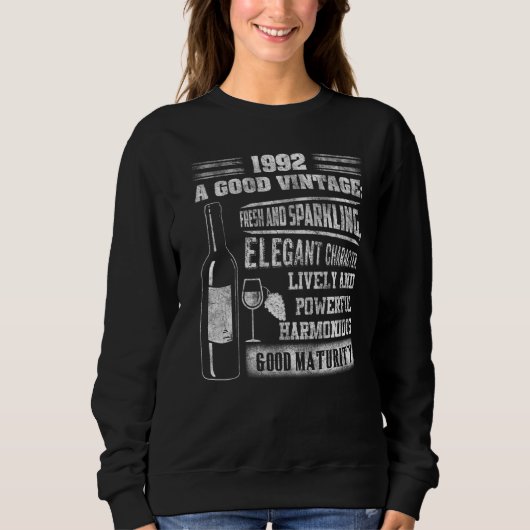 Vintag 1992 für Männer - Geburtstagswein Sweatshirt (Vorderseite)
