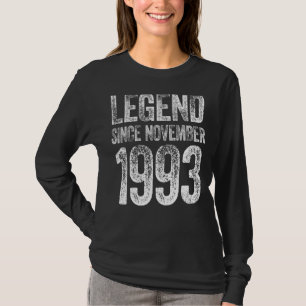 Vintag 1993 Geburtstag November Geborene Legende s T-Shirt