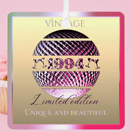 Vintag 1994 30. Geburtstag pink Ornament Aus Metall