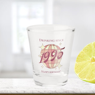 Vintag 1995 30. Geburtstagsretro lila Schnapsglas