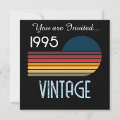 Vintag 1995 Retro Stripe Sun 30. Geburtstag Einladung (Vorderseite)