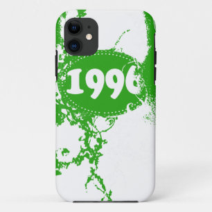 Vintag 1996 Geburtstag und Seit (grün, weiß) iPhone 11 Hülle
