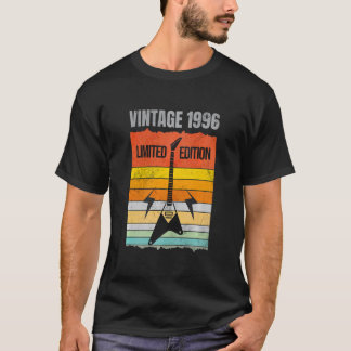 Vintag 1996 Gitarrenmusiker Geburtstag T-Shirt