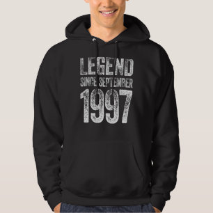 Vintag 1997 Geburtstag September Geborene Legende  Hoodie