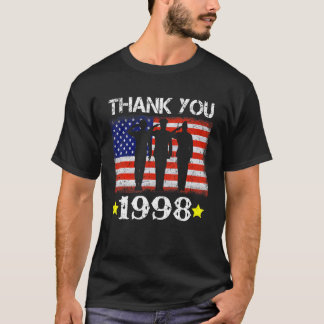 Vintag 1998 24 Jahre alte Flagge Amerikanisch 24. T-Shirt