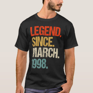 Vintag 1998 25. Geburtstagsretro 25 Jahre alt 2 T-Shirt