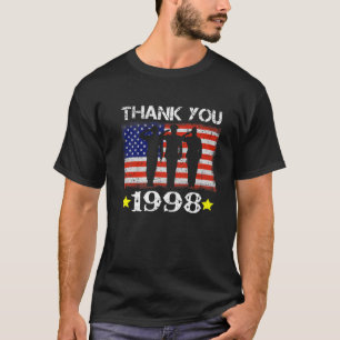 Vintag 1998 Funny 24 Years Old Flag American 24. T-Shirt