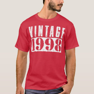 Vintag 1998 Vintager weißer Text T-Shirt