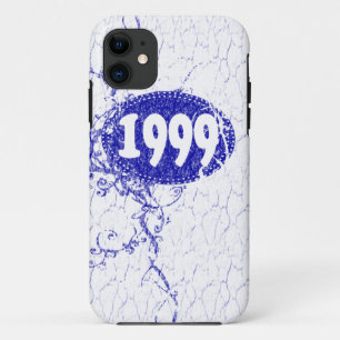 Vintag 1999 Geburtstag und Seit (blau, weiß) Case-Mate iPhone Hülle