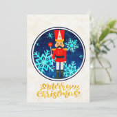 Vintag 1 Foto Nutcracker Gold Frohe Weihnachten (Stehend Vorderseite)