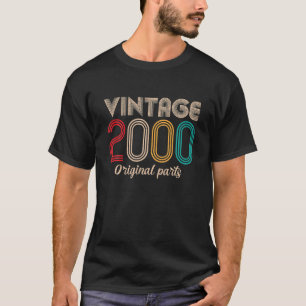 Vintag 2000 22. Geburtstagsgeschenke Retro 22 Jahr T-Shirt