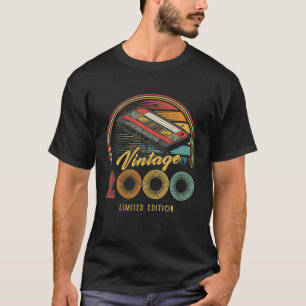 Vintag 2000 Retro Cassette 2000 22. Geburtstag 22 T-Shirt