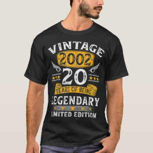 Vintag 2002 20 Jahre Alte Geschenke 20. Geburtstag T-Shirt