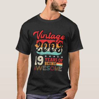 Vintag 2003 19. Geburtstagsfeier 19 Jahre alt T-Shirt