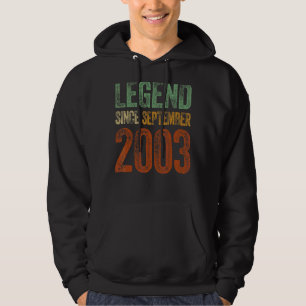Vintag 2003 Geburtstag September Geborene Legende  Hoodie