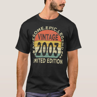 Vintag 2003 Limited Edition 19-jährige Geschenke 1 T-Shirt