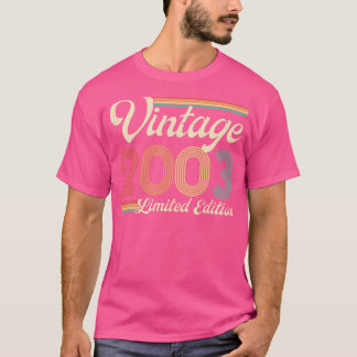 Vintag 2003 Limited Edition 20 Years Old Birthday T-Shirt