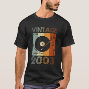 Vintag 2003 Retro Record Player Geburtstag Vinyl D T-Shirt