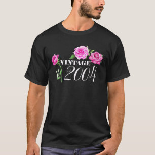 Vintag 2004 18 Jahre alte Blume Geburtstagsgeschen T-Shirt
