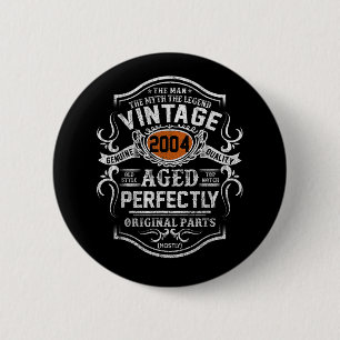 Vintag 2004 19. Geburtstagsgeschenk Männer Frauen Button