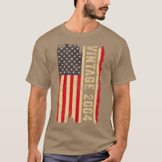 Vintag 2004 Amerikanische Flagge 18 Jahre Alte Ges T-Shirt