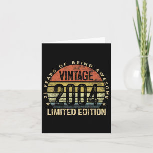 Vintag 2004 Limited Edition 21-jährige Geschenke 2 Karte