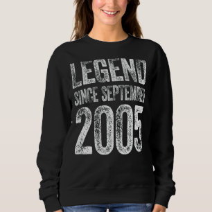 Vintag 2005 Geburtstag September Geborene Legende Sweatshirt