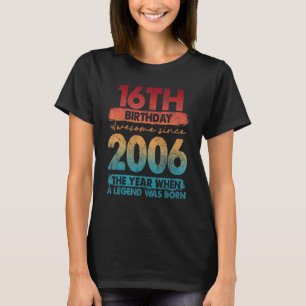 Vintag 2006 2006 16 Jahre alt 16. Geburtstag T-Shirt